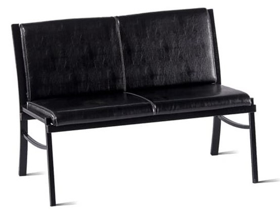 Прямой диван Симпл-2, ВИК Carolina/Черная шагрень в Ишиме - изображение