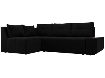 Угловой раскладной диван Амадэус, Черный (микровельвет) в Тюмени - предосмотр