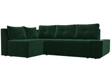 Угловой диван с оттоманкой Амадэус, Зеленый (велюр) в Тюмени