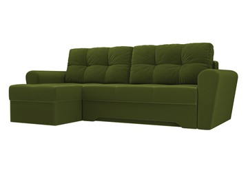 Угловой диван Амстердам, Зеленый (микровельвет) в Тюмени