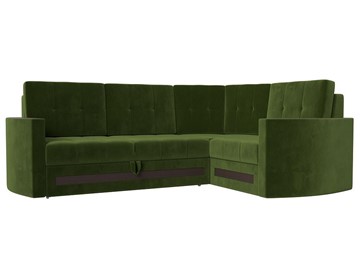 Угловой раскладной диван Белла, Зеленый (Микровельвет) в Тюмени
