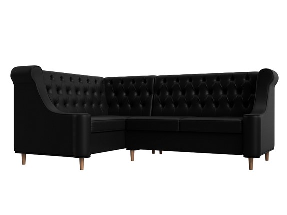 Угловой диван Бронкс, Черный (экокожа) в Заводоуковске - изображение