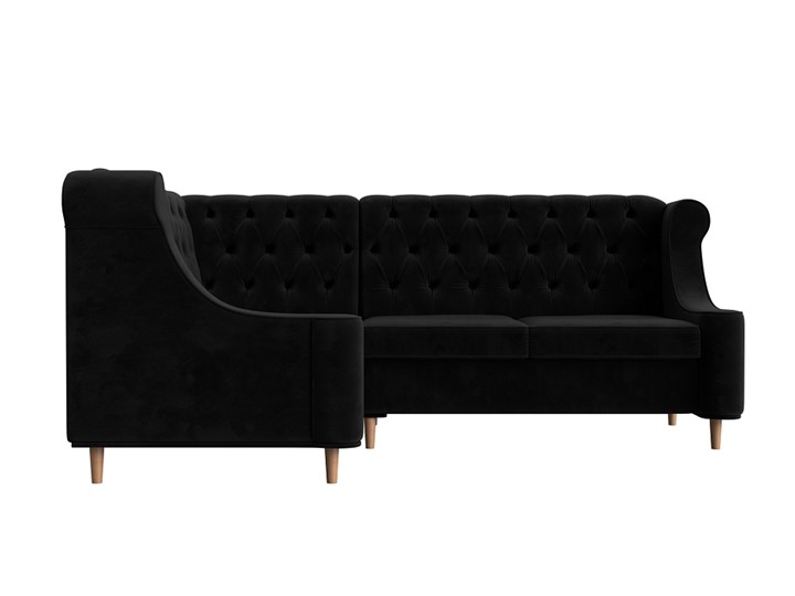 Угловой диван Бронкс, Черный (Велюр) в Заводоуковске - изображение 1