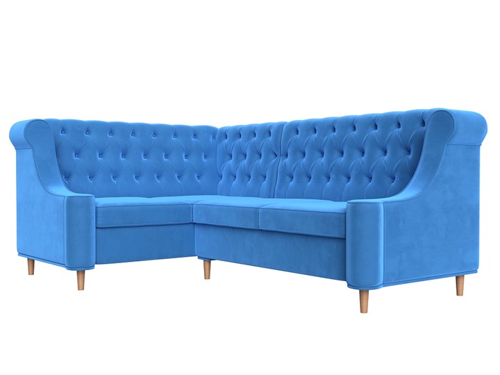 Угловой диван Бронкс, Голубой (Велюр) в Заводоуковске - изображение 2