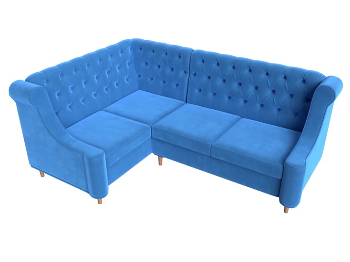 Угловой диван Бронкс, Голубой (Велюр) в Заводоуковске - изображение 4