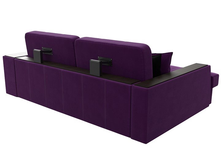 Угловой диван Брюссель, Фиолетовый/черный (вельвет) в Тюмени - изображение 7