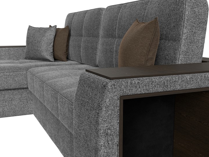Угловой диван Брюссель, Серый/коричневый (рогожка) в Заводоуковске - изображение 3