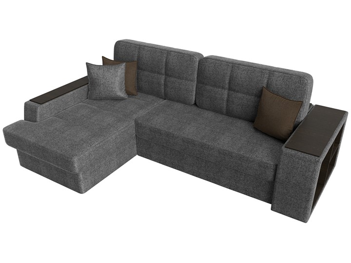 Угловой диван Брюссель, Серый/коричневый (рогожка) в Заводоуковске - изображение 4
