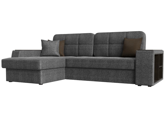 Угловой диван Брюссель, Серый/коричневый (рогожка) в Заводоуковске - изображение