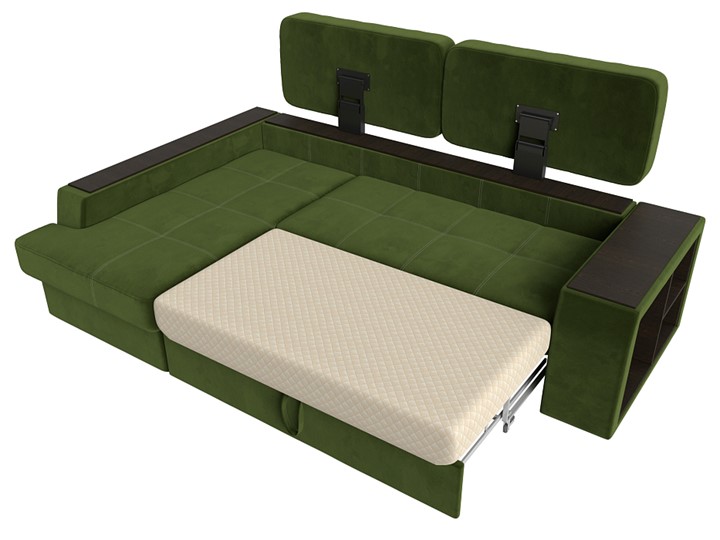 Угловой диван Брюссель, Зеленый/бежевый (вельвет) в Тюмени - изображение 5