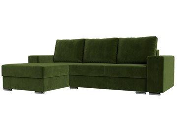 Угловой раскладной диван Дрезден, Зеленый (микровельвет) НПБ в Тюмени