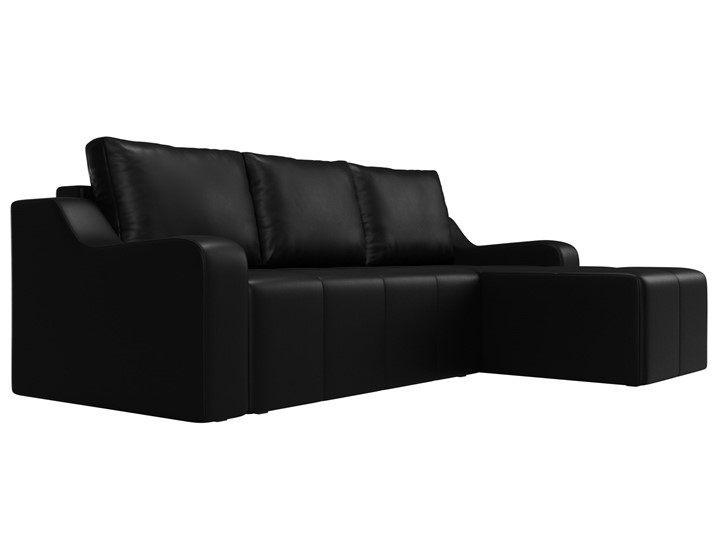Угловой диван для гостиной Элида, Черный (экокожа) в Заводоуковске - изображение 3