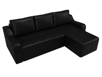 Угловой диван для гостиной Элида, Черный (экокожа) в Заводоуковске - предосмотр 5