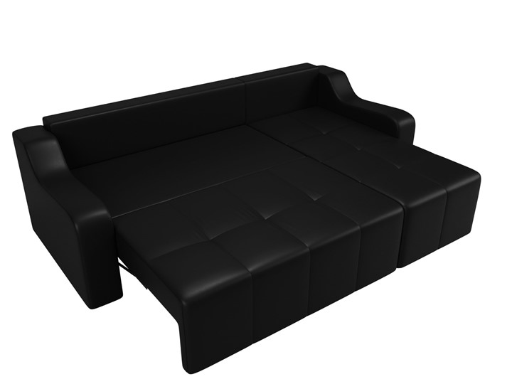 Угловой диван для гостиной Элида, Черный (экокожа) в Заводоуковске - изображение 7