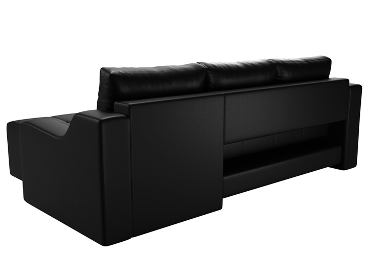 Угловой диван для гостиной Элида, Черный (экокожа) в Заводоуковске - изображение 8