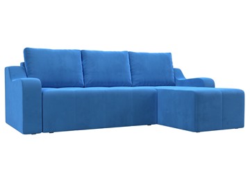 Угловой диван для гостиной Элида, Голубой (велюр) в Тюмени