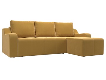 Угловой диван для гостиной Элида, Желтый (микровельвет) в Тюмени