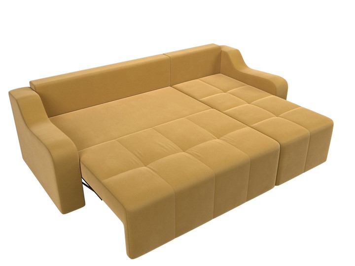 Угловой диван для гостиной Элида, Желтый (микровельвет) в Тюмени - изображение 7