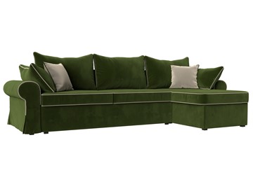 Угловой диван для гостиной Элис, Зеленый (микровельвет) в Тюмени