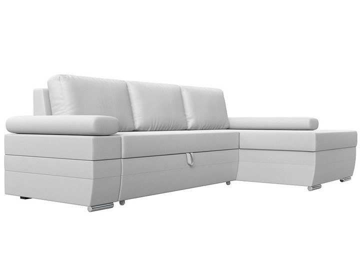 Угловой раскладной диван Канкун, Белый (экокожа) НПБ в Заводоуковске - изображение 6