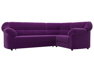 Угловой диван для гостиной Карнелла, Фиолетовый (микровельвет) в Тюмени - предосмотр