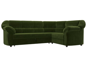 Угловой диван для гостиной Карнелла, Зеленый (микровельвет) в Тюмени