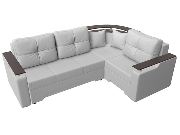 Угловой раскладной диван Комфорт, Белый (экокожа) в Заводоуковске - изображение 3