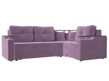 Угловой диван для гостиной Комфорт, Сиреневый (микровельвет) в Заводоуковске - предосмотр