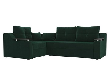 Угловой диван Кронос боннель, Зеленый (Велюр) в Тюмени