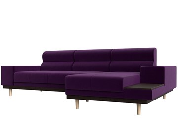 Угловой диван Леонардо, Фиолетовый (Микровельвет) в Тюмени
