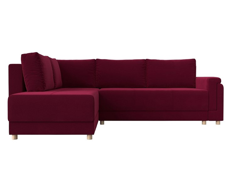 Угловой диван Лига-024, Бордовый (Микровельвет) в Тюмени - изображение 7