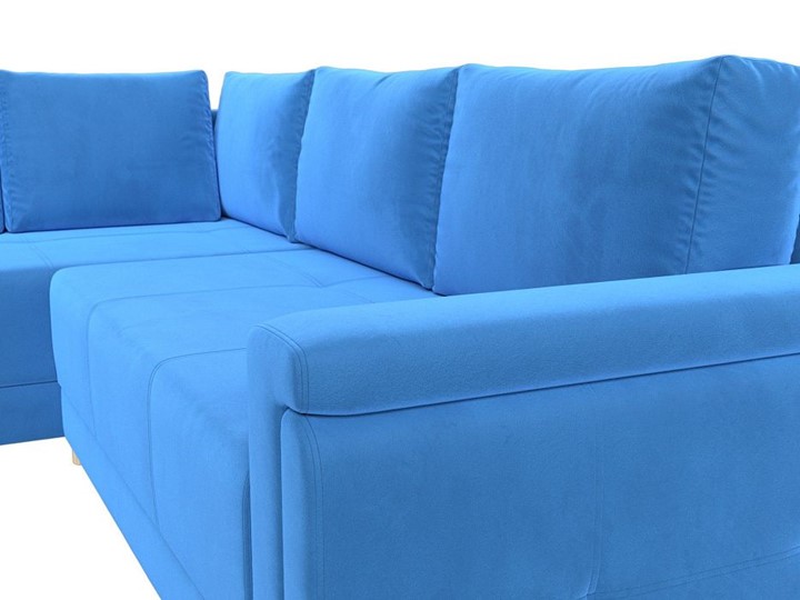 Угловой раскладной диван Лига-024, Голубой (Велюр) в Заводоуковске - изображение 6