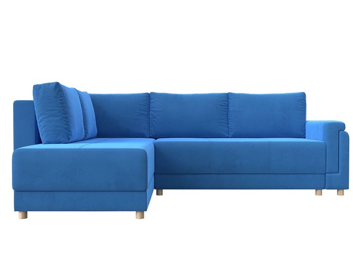 Угловой раскладной диван Лига-024, Голубой (Велюр) в Заводоуковске - изображение 7