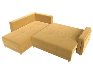 Угловой раскладной диван Лига-024, Желтый (Микровельвет) в Тюмени - предосмотр 2