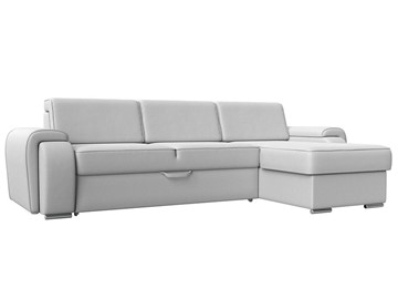 Угловой раскладной диван Лига-025, Белый (Экокожа) в Ишиме