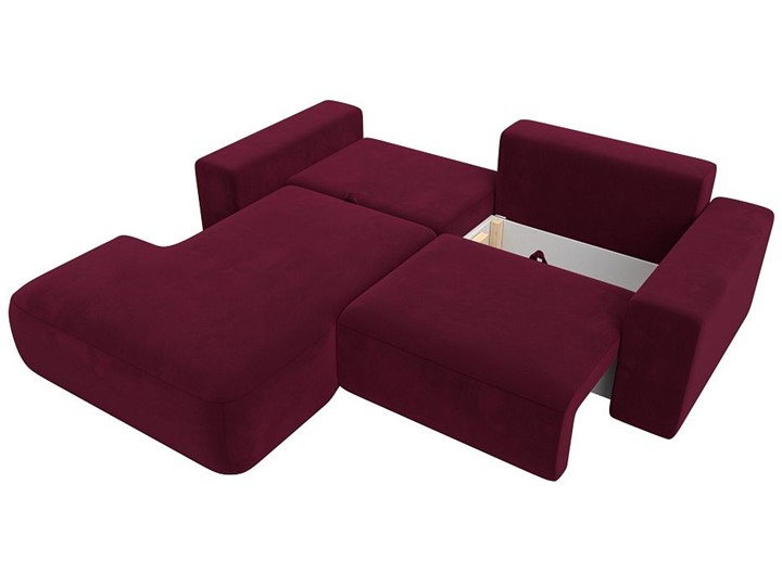 Угловой диван Лига-036 Классик, Бордовый (Микровельвет) в Тюмени - изображение 2