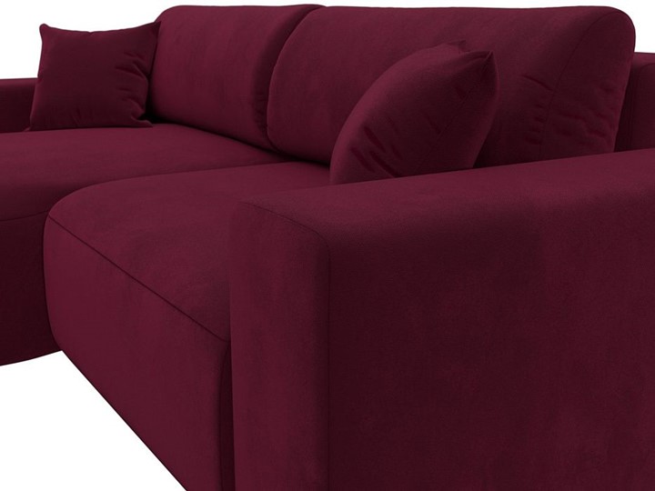 Угловой диван Лига-036 Классик, Бордовый (Микровельвет) в Тюмени - изображение 6