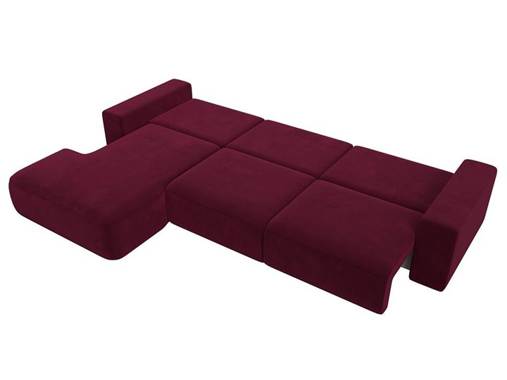 Угловой диван Лига-036 Классик лонг, Бордовый (Микровельвет) в Тюмени - изображение 4