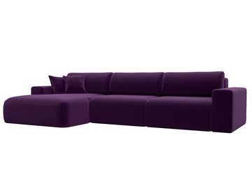 Угловой диван Лига-036 Классик лонг, Фиолетовый (Микровельвет) в Тюмени