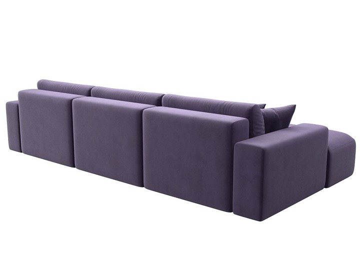 Угловой диван Лига-036 Классик лонг, Фиолетовый (велюр) в Заводоуковске - изображение 5
