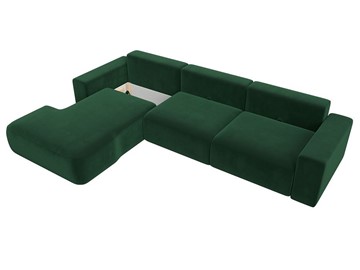 Угловой диван Лига-036 Классик лонг, Зеленый (велюр) в Тюмени - предосмотр 1