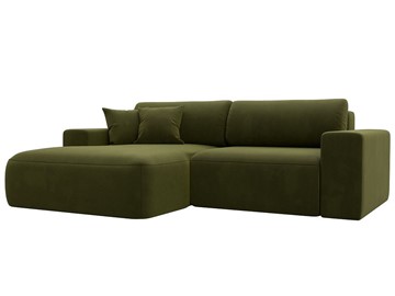 Угловой диван Лига-036 Классик, Зеленый (Микровельвет) в Тюмени