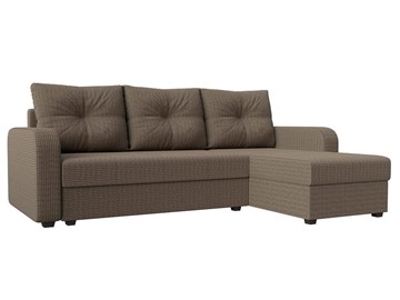 Угловой диван с оттоманкой Ливерпуль Лайт, Корфу 03 (Рогожка) в Тюмени