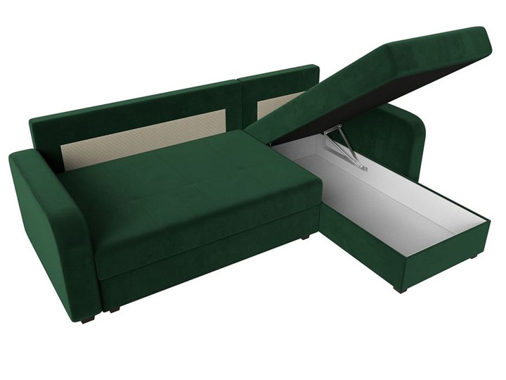 Угловой диван с оттоманкой Ливерпуль Лайт, Зеленый (Велюр) в Тюмени - изображение 3