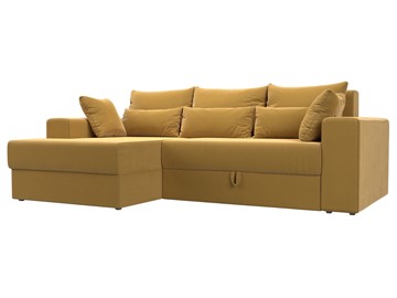 Угловой диван с оттоманкой Майами, Желтый (микровельвет) в Заводоуковске - предосмотр