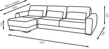 Угловой диван с оттоманкой Манхэттен 3340 в Тюмени - предосмотр 16