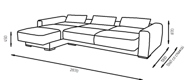 Угловой диван с оттоманкой Манхэттен 3340 в Тюмени - предосмотр 17