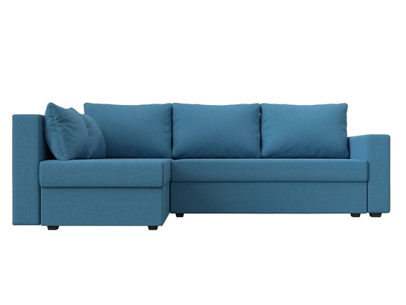Угловой раскладной диван Мансберг, Амур голубой (Рогожка) в Тюмени - изображение