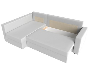 Угловой раскладной диван Мансберг, Белый (Экокожа) в Ишиме - предосмотр 1