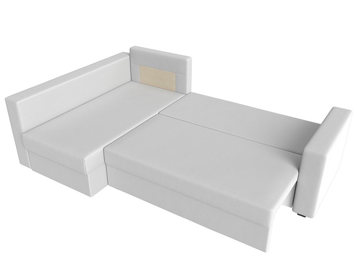Угловой раскладной диван Мансберг, Белый (Экокожа) в Ишиме - изображение 2